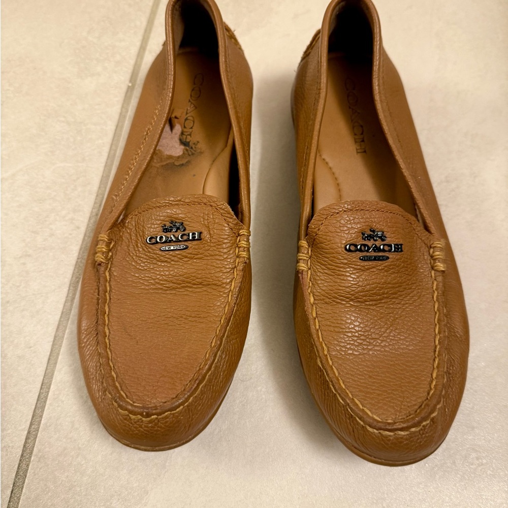 Coach Tan Moccasins Classic Slip-On Shoes